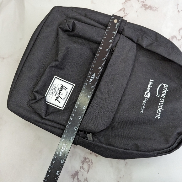Herschel Backpack Amazon Prime Student Linked In Black Gift Employee Merch Rare - Picture 4 of 16